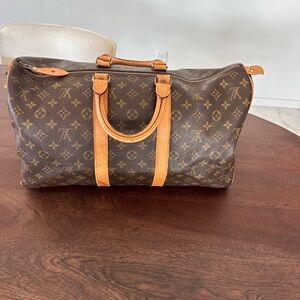 Luxury Brown Monogram Duffel Bag